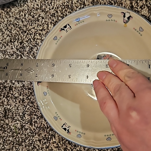 Set of 2 Rimmed bowls. Buttercup by Tienshan. - Picture 4 of 5